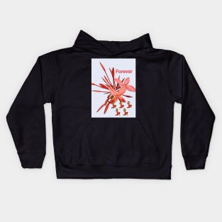 Red flowers and Dancers for Valentine Kids Hoodie